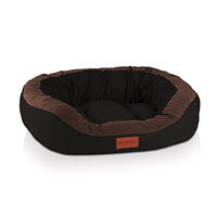Produktbild von BedDog PRINS Premium Hundebett aus strapazierfähigem Alicante-Gewebe Hundesofa mit Seiten in Black-Field Größe L - 1 Stk.