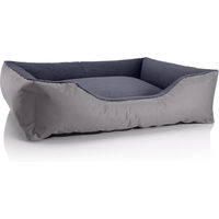 Produktbild von BedDog TEDDY Hundebett aus Plüsch mit Rand in Grau