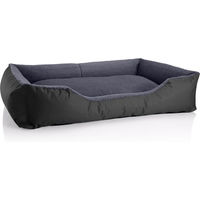 Produktbild von BedDog TEDDY Hundebett aus Plüsch mit Rand in Grau