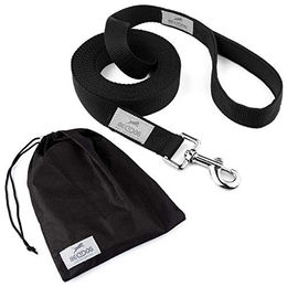 BedDog Tyson Trainingsleine für Hunde aus Nylon mit Aufbewahrungsbeutel 5m Schwarz - 5 m – Bild 1 von 7