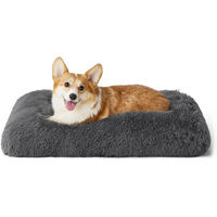 Produktbild von Bedsure Flauschiges Hundebett für große Hunde in Grau mit rutschfester Unterseite und waschbarer Matratze 74 x 53 cm