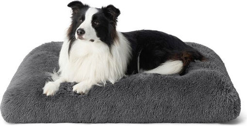 Bedsure Flauschiges Hundebett für große Hunde in Größe L, Dunkelgrau, Waschbare rutschfeste Hundematratze – Bild 1 von 1