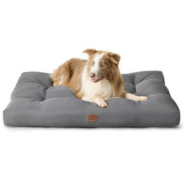 BEDSURE Hundebett aus Oxford-Gewebe für große Hunde, grau, waschbar und wasserdicht, Größe XL 111x89cm – Bild 1 von 7