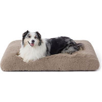 Produktbild von Bedsure Hundebett XL für große Hunde aus Sherpa, waschbare und rutschfeste Hundematratze, Beige, 104 x 69 x 8 cm