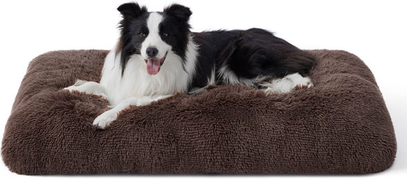 BEDSURE Hundematte aus Plüsch in Braun 89 x 58 cm Größe L OEKO-TEX Standard 100 – Bild 1 von 1