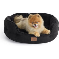 Produktbild von BEDSURE Katzenbett rund Schwarz S aus OEKO-TEX-zertifiziertem Polyester
