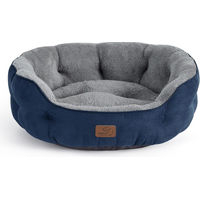 Produktbild von BEDSURE Katzenbett runder Katzenlieger aus Fleece Marineblau 51 x 48 x 15 cm