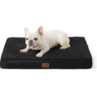 Produktbild von BEDSURE Orthopädisches Hundebett für kleine bis mittelgroße Hunde, waschbare Sherpa Hundematratze in Schwarz