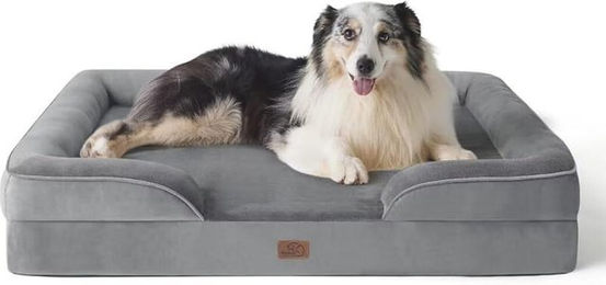 Bedsure Orthopädisches Hundebett in Grau aus Mischgewebe für alle Altersstufen 106 x 80 cm – Bild 1 von 1