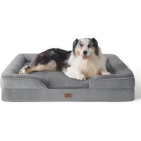 Produktbild von Bedsure Orthopädisches Hundebett in Grau aus Mischgewebe für alle Altersstufen 106 x 80 cm