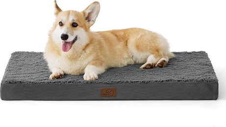 Bedsure orthopädisches Hundebett mit Schaumstoff zur Unterstützung der Wirbelsäule für mittelgroße und große Hunde Dunkelgrau 89 x 56 x 7,6 cm – Bild 1 von 1