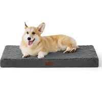 Produktbild von Bedsure orthopädisches Hundebett mit Schaumstoff zur Unterstützung der Wirbelsäule für mittelgroße und große Hunde Dunkelgrau 89 x 56 x 7,6 cm