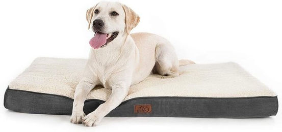 Bedsure Orthopädisches Hundekissen mit Eierkarton-Schaumstoff für kleine mittlere und große Hunde Grau/Beige 75 x 50 cm – Bild 1 von 1