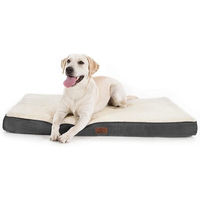 Produktbild von Bedsure Orthopädisches Hundekissen mit Eierkarton-Schaumstoff für kleine mittlere und große Hunde Grau/Beige 75 x 50 cm