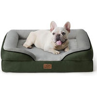 Produktbild von BEDSURE Orthopädisches Hundesofa für kleine Hunde mit Schaumstoff in Grün 71 x 58 cm