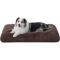 Produktbild von BEDSURE Plüsch-Hundebett für große Hunde in Braun mit OEKO-TEX Standard 100