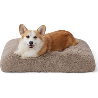 Produktbild von BEDSURE Plüsch-Hundebett für mittelgroße Hunde OEKO-TEX Standard 100 74 x 53 cm Braun/Beige