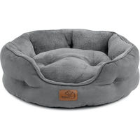 Produktbild von BEDSURE Waschbares Katzenbett mit beidseitigem Kissen für Katzen und kleine Hunde Grau S 51 x 48 x 15 cm