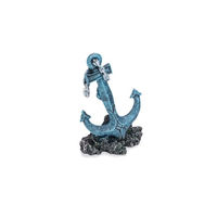 Produktbild von Beeztees Anker Aquariumdekoration Figur und Höhle in Blau für Fische 10,5x6,5x16 cm