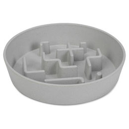 Beeztees Anti-Schlingnapf Slow-Feeder für Katzen aus Melamin Grau Durchmesser 28 cm – Bild 1 von 1
