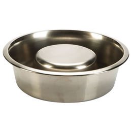 Produktbild von Beeztees Antischlingnapf Slow Feeder aus Edelstahl für Hunde Silber Durchmesser 20 cm