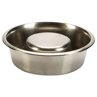 Produktbild von Beeztees Antischlingnapf Slow Feeder aus Edelstahl für Hunde Silber Durchmesser 20 cm