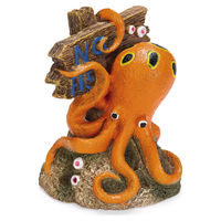 Produktbild von Beeztees Aquariumdekoration No Fishing Octopus Figur und Höhle für Süßwasser in Orange 7x6,5x9 cm