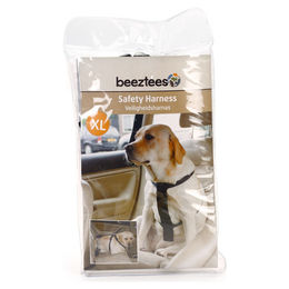 Beeztees Autosicherheitsgeschirr für Hunde aus Nylon in Schwarz Größe XL – Bild 1 von 2