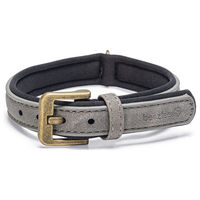 Produktbild von Beeztees Balacron Ax Hundehalsband aus Kunstleder Grau 24-30 cm x 10 mm