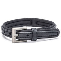 Produktbild von Beeztees Balacron Ax Hundehalsband aus Kunstleder Schwarz 24-30 cm x 10 mm