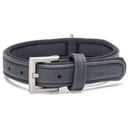 Beeztees Balacron Ax Hundehalsband aus Kunstleder Schwarz 31-39 cm – Bild 1 von 4
