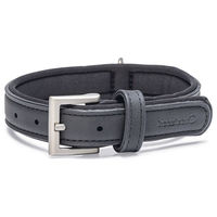 Produktbild von Beeztees Balacron Ax Hundehalsband aus Kunstleder Schwarz 31-39 cm