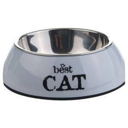 Beeztees Best Cat Katzennapf grau aus Melamin mit Anti-Slip Funktion 160 ml - 160 ml – Bild 1 von 2