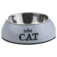 Produktbild von Beeztees Best Cat Katzennapf grau aus Melamin mit Anti-Slip Funktion 160 ml - 160 ml
