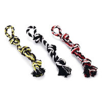 Produktbild von Beeztees Bino Hundespielzeug aus Baumwolle mit 3 Knoten in Bunt 40 cm - 40 cm