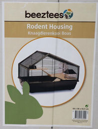 Produktbild von Beeztees Boas Nagerkäfig für Hamster aus Metall und Kunststoff Schwarz 58 x 38 x 43,5 cm