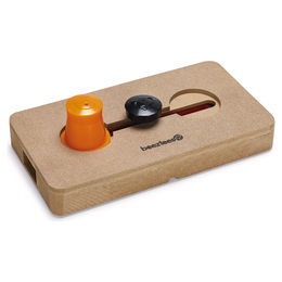 Beeztees Byzoe Intelligenzspielzeug für Hunde aus Holz mit Snackfüllung 22x12 cm Braun Orange Beige – Bild 1 von 4
