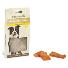 Beeztees Chicken Mini Jerkies Huhn Trockenfleisch glutenfrei ohne Farb- und Aromastoffe 85 g - 8 x 85 g – Bild 1 von 2