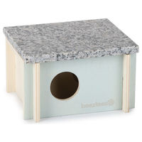 Produktbild von Beeztees Cico Kühlhaus für Nager aus Holz in Grün Grau 15 x 13 x 9 cm