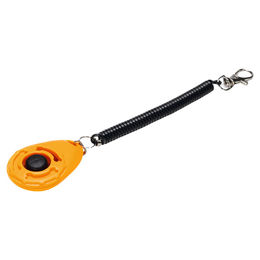 Beeztees Clicker für das Hundetraining in Orange aus Kunststoff mit Handschlaufe – Bild 1 von 2