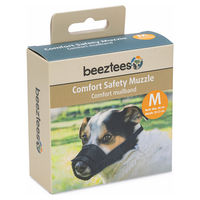 Produktbild von Beeztees Comfort Maulkorb verstellbar aus Nylon in Schwarz Größe M