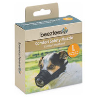 Produktbild von Beeztees Comfort Maulkorb verstellbar aus Nylon Schwarz Größe L