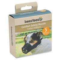 Produktbild von Beeztees Comfort Maulkorb verstellbar aus Nylon Schwarz Größe S für kleine Hunde