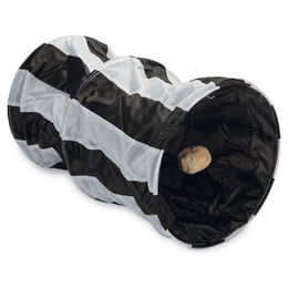 Beeztees Cruzzle Katzentunnel aus Nylon in Schwarz/Weiß – Bild 1 von 4