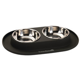 Beeztees Dinerset Futternapf aus Silikon für Hunde in Anthrazit - 2 x 160 ml – Bild 1 von 1