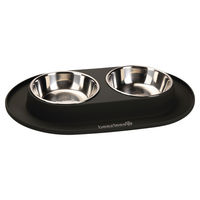 Produktbild von Beeztees Dinerset Futternapf aus Silikon für Hunde in Anthrazit