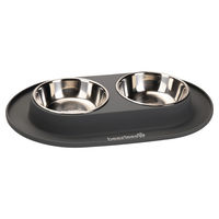 Produktbild von Beeztees Dinerset Futternapf aus Silikon für Hunde in Grau - 0,35 l