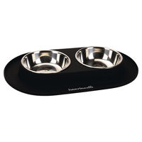 Produktbild von Beeztees Dinerset Futternapf aus Silikon für Hunde in Schwarz