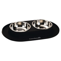 Beeztees Dinerset Hundenäpfe aus Silikon Schwarz 2 x 160 ml - 160 ml – Bild 1 von 1