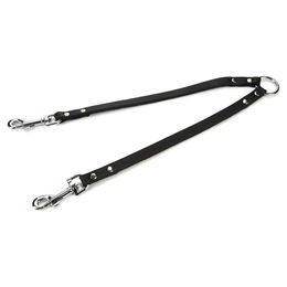 Produktbild von Beeztees Doppelleine aus Leder in Schwarz 30 cm 12 mm